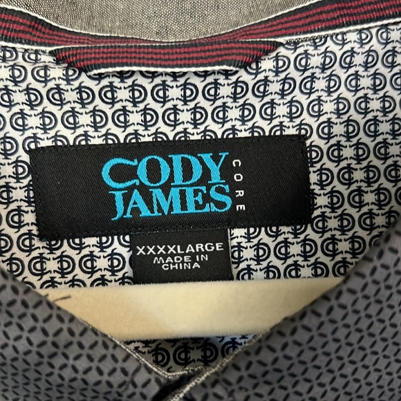 Cody James Men’s button up long sleeve dress shirt gray & black checker 4XL - Picture 2 of 4